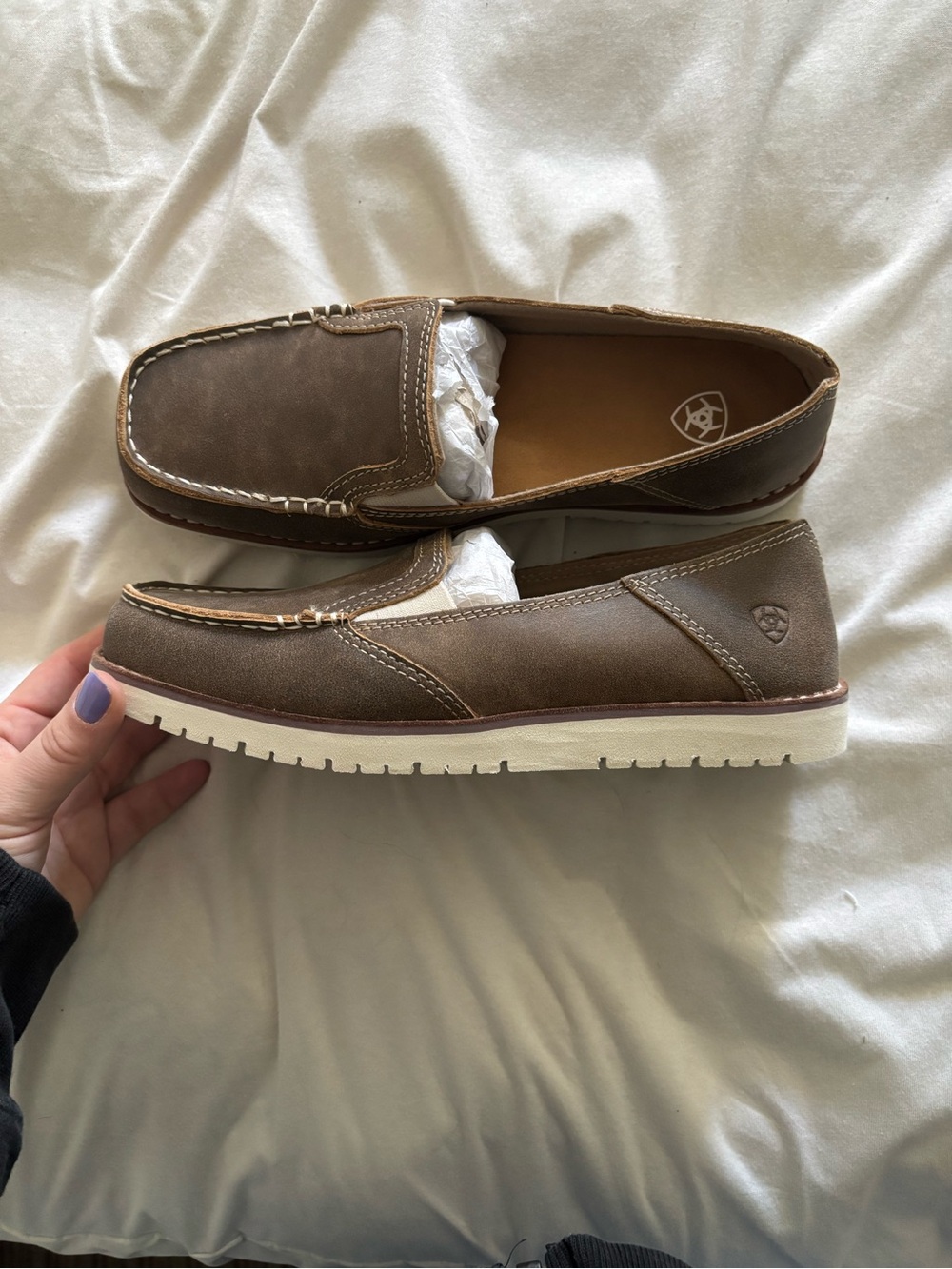 Ariat Women’s Brown Slip-On Moc Loafers - Picture 4 of 4